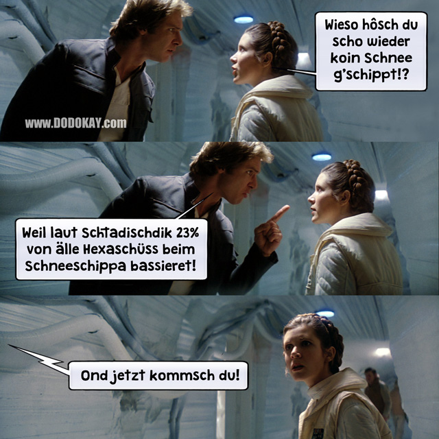 Dodokay Star Wars Empire Imperium Schneeschippen Han Solo Leia Organa